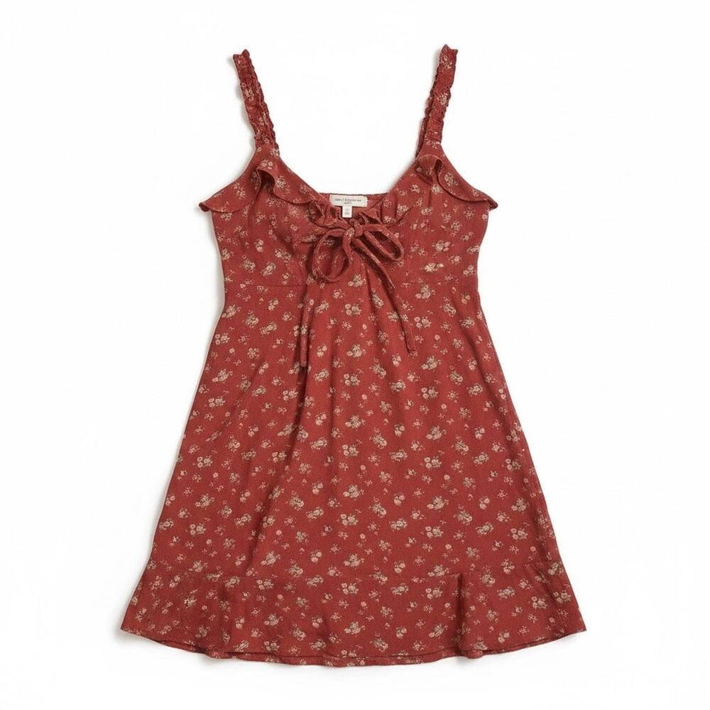 Vintage American Eagle Floral Ruched Corset Sundress Size S